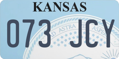 KS license plate 073JCY
