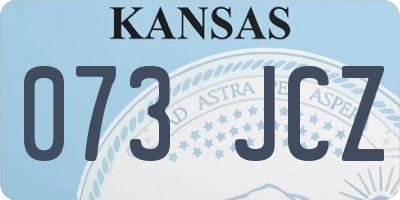 KS license plate 073JCZ