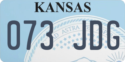 KS license plate 073JDG