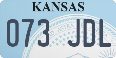 KS license plate 073JDL