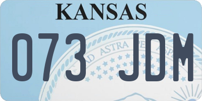 KS license plate 073JDM
