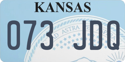 KS license plate 073JDQ