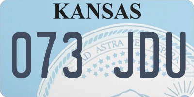 KS license plate 073JDU