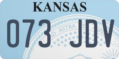 KS license plate 073JDV