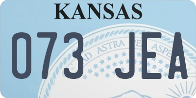 KS license plate 073JEA