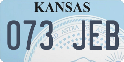 KS license plate 073JEB
