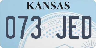 KS license plate 073JED