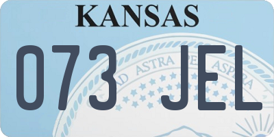 KS license plate 073JEL