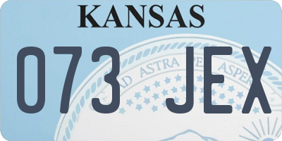 KS license plate 073JEX