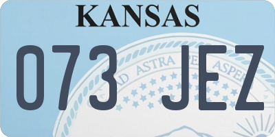 KS license plate 073JEZ