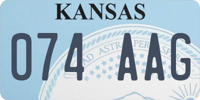 KS license plate 074AAG