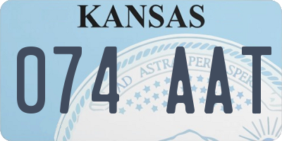 KS license plate 074AAT