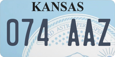 KS license plate 074AAZ