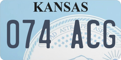 KS license plate 074ACG
