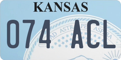 KS license plate 074ACL