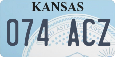 KS license plate 074ACZ