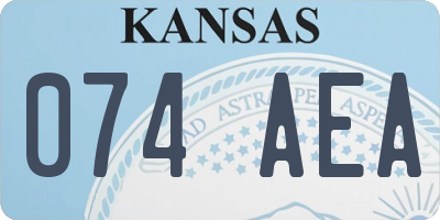 KS license plate 074AEA