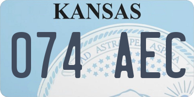 KS license plate 074AEC