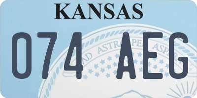 KS license plate 074AEG
