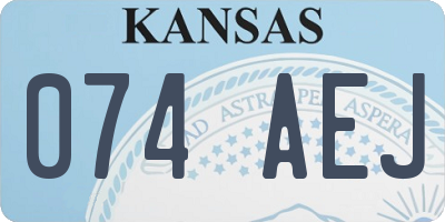 KS license plate 074AEJ