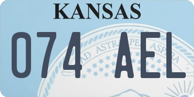 KS license plate 074AEL