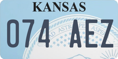 KS license plate 074AEZ