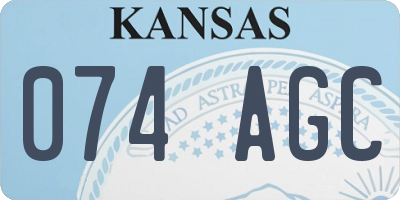 KS license plate 074AGC