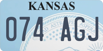 KS license plate 074AGJ