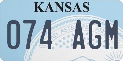 KS license plate 074AGM