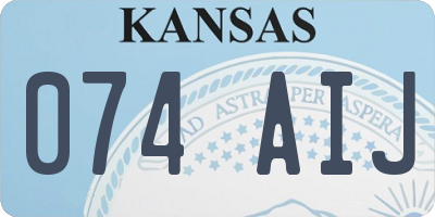 KS license plate 074AIJ