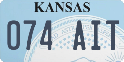 KS license plate 074AIT