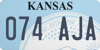 KS license plate 074AJA
