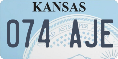 KS license plate 074AJE