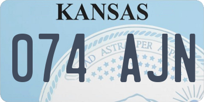 KS license plate 074AJN