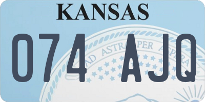 KS license plate 074AJQ