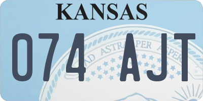 KS license plate 074AJT