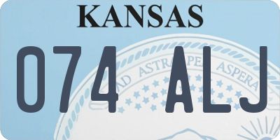 KS license plate 074ALJ