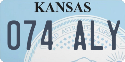 KS license plate 074ALY