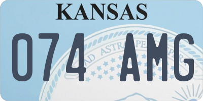 KS license plate 074AMG