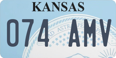 KS license plate 074AMV