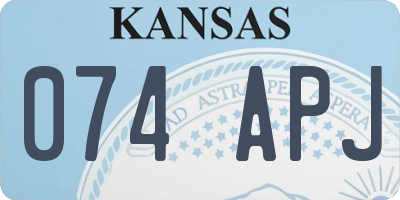 KS license plate 074APJ