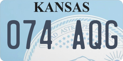 KS license plate 074AQG