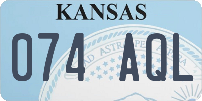 KS license plate 074AQL