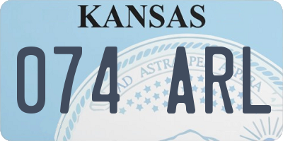 KS license plate 074ARL