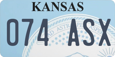 KS license plate 074ASX