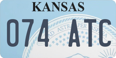 KS license plate 074ATC