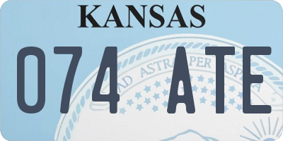 KS license plate 074ATE