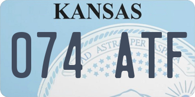 KS license plate 074ATF
