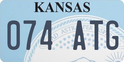 KS license plate 074ATG