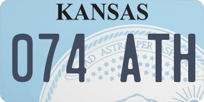 KS license plate 074ATH